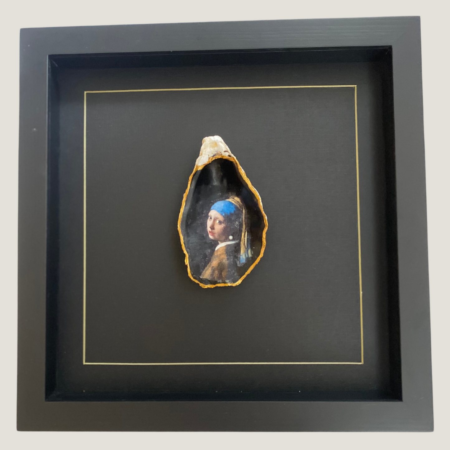 Meisje met de parel in oester - met decoratieve parel