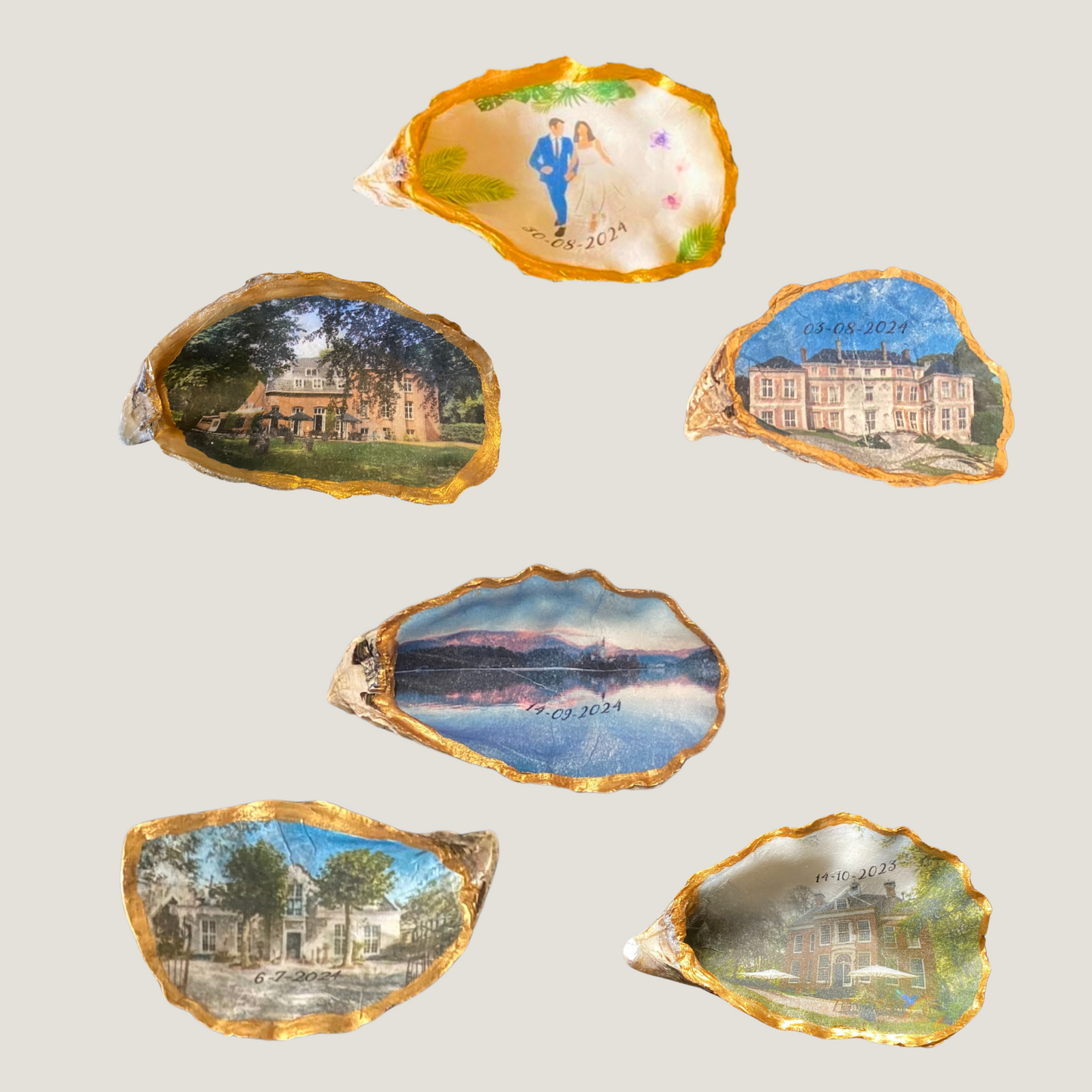 Gepersonaliseerde oesters als origineel huwelijkscadeau